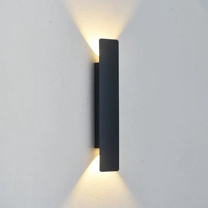 LumaStrix Noir | Väderbeständig LED utomhusvägglampa i aluminium, 18W
