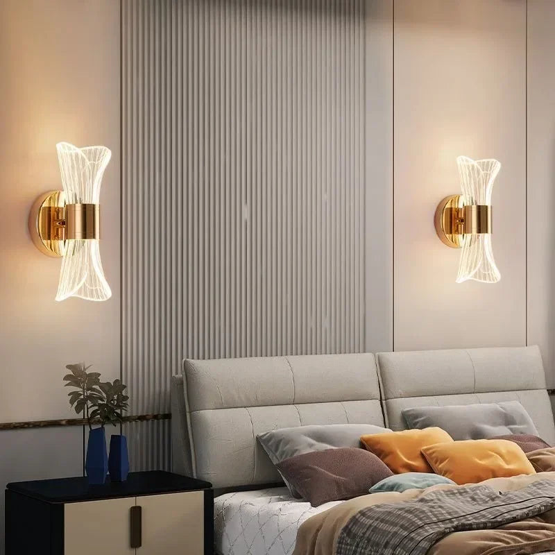 GlowCurve - Modern LED Vägglampa För Sovrum och Vardagsrum