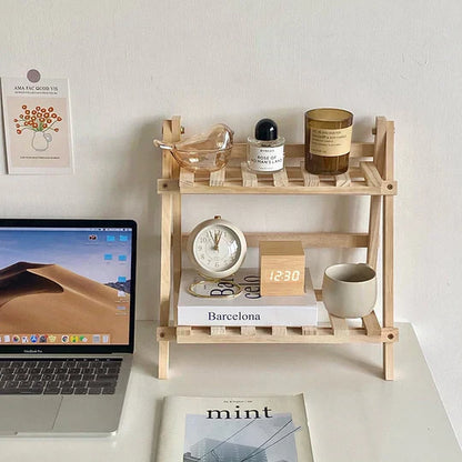 ShelfEase - Minimalist shelf rack in two levels with open frame for stylish organization