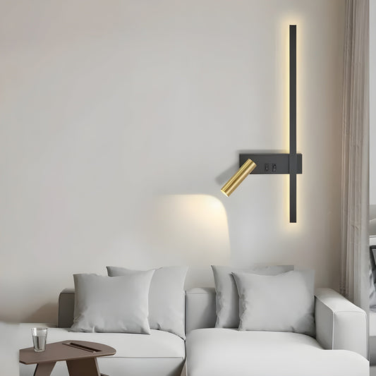 Duo-Vägglampa med strömbrytare - Minimalistisk design för vardagsrum och sovrum