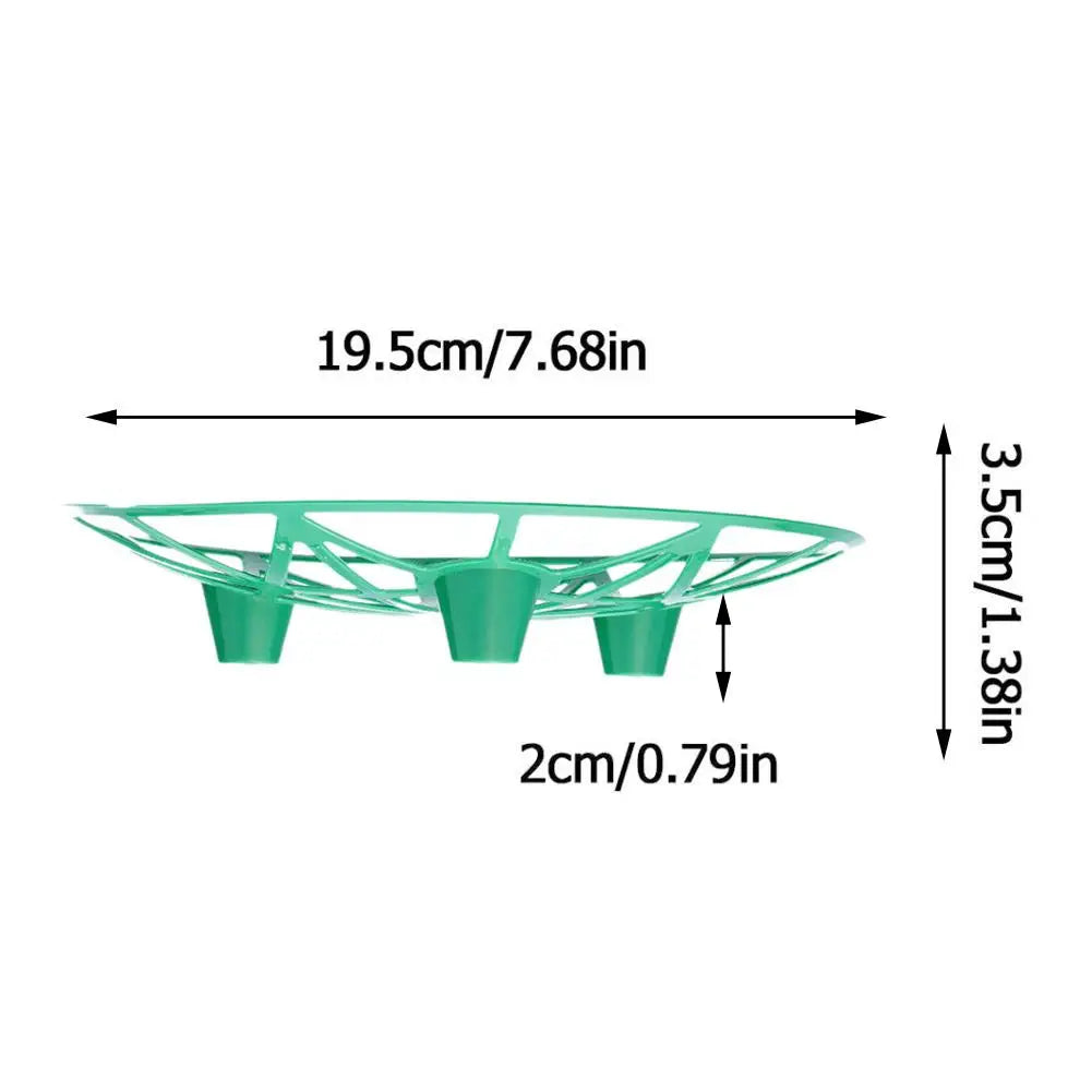 Carvallo | 10-pack vattenmelonhållare för trädgården | 19,5 × 3,5 × 2 cm | Robust PP-brickor mot markkontakt & förruttnelse
