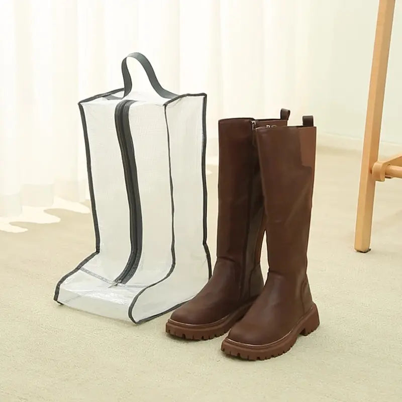 Carvallo- och Stövelfodral Dustilo ClearZip | Transparent & Andningsbar | Med Dragkedja & Bärhandtag | För Resa & Vardag