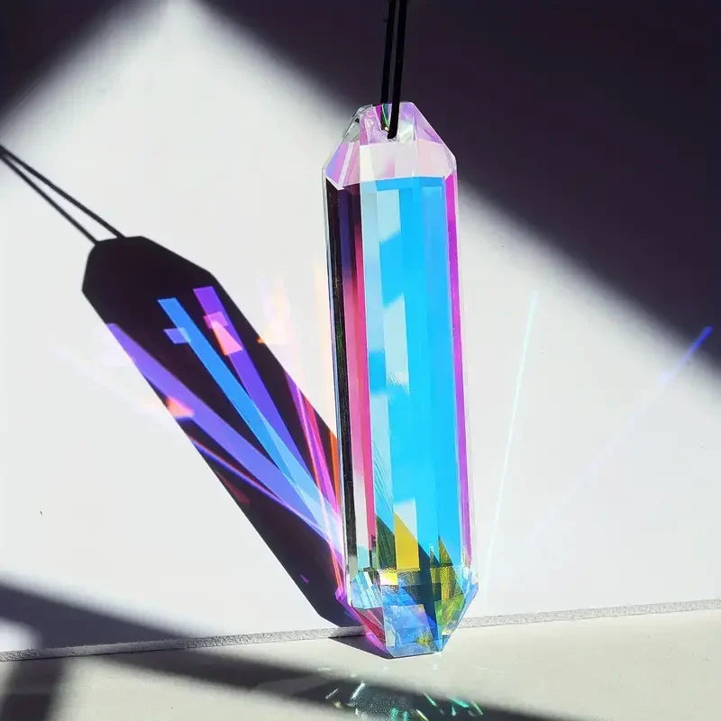 Carvallo solfångare kristall-hänge set | 2 stycken regnbågs prisma för fönster & trädgård | dekoration för hem & utomhus