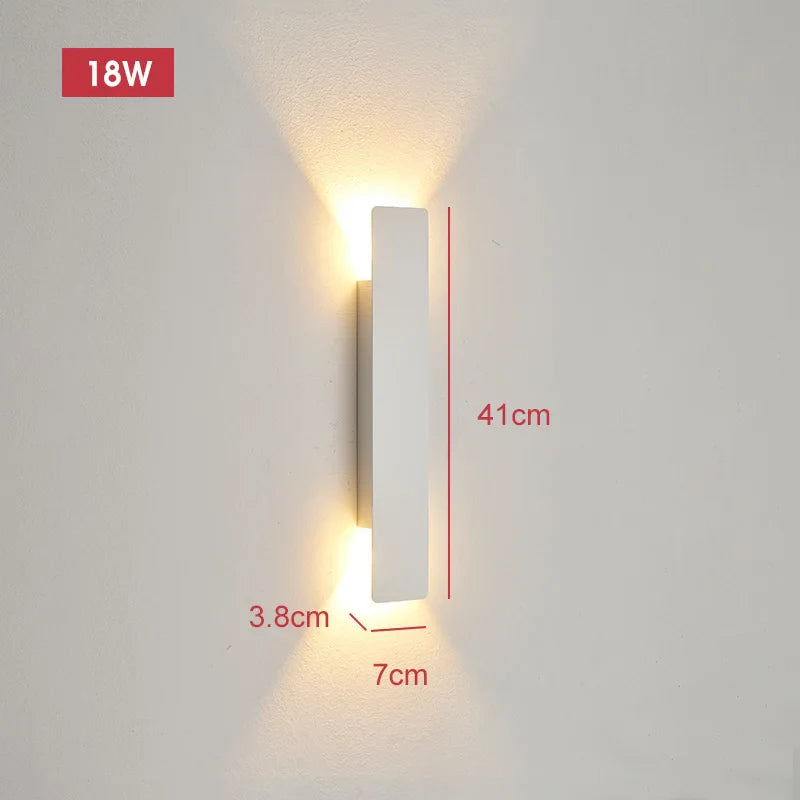 LumaStrix Noir | Väderbeständig LED utomhusvägglampa i aluminium, 18W