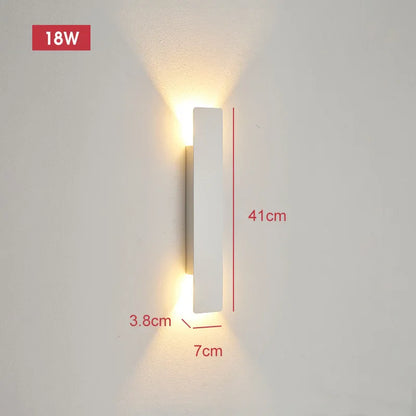 LumaStrix Noir | Väderbeständig LED utomhusvägglampa i aluminium, 18W