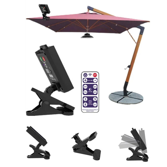 Carvallo-Solarlampa SOLVARA | Med fjärrkontroll & USB-laddning | 3 ljuslägen | För trädgård & terrass