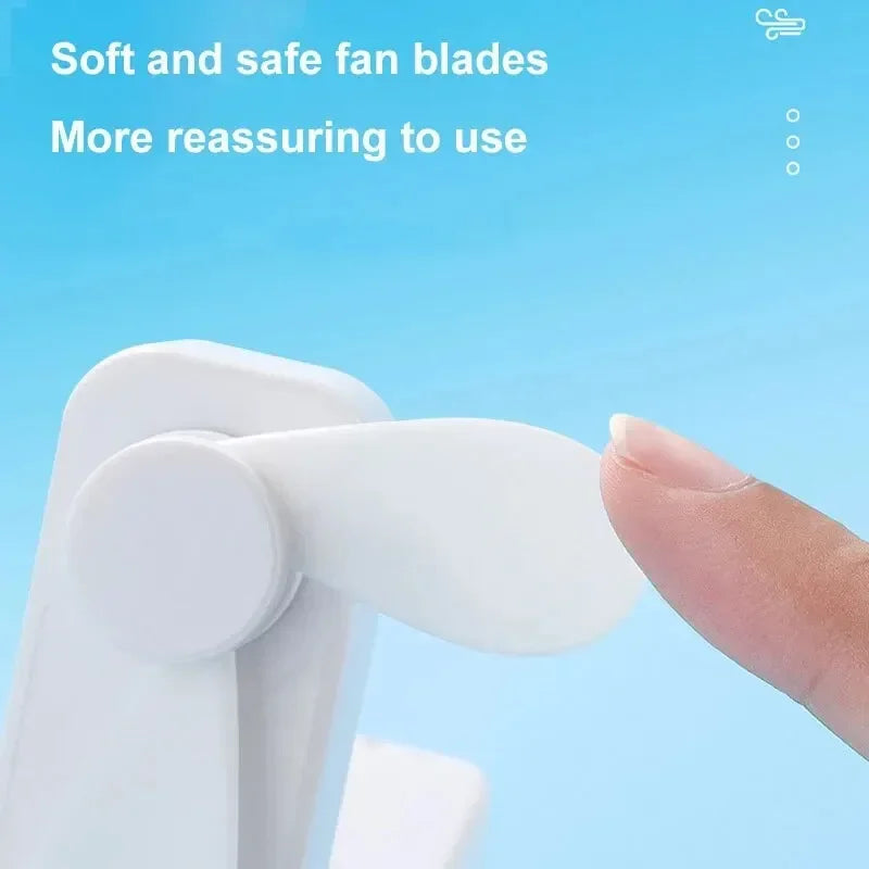 Carvallo-Fällfläkt BrisaFold | USB-laddningsbar & bärbar | Tyst & kraftfull | För skrivbord & på språng