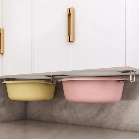 Carvallo köksfäste | Rostfritt stål | Självhäftande & borrfri | För lock, skärbrädor & köksredskap