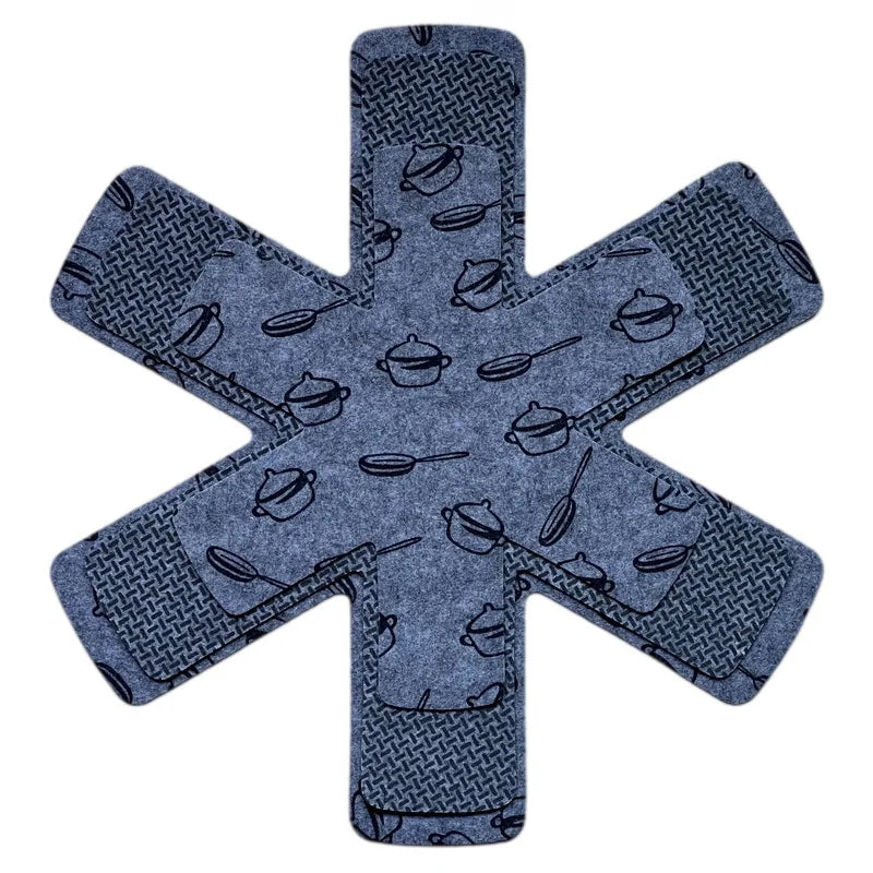 Carvallo Topfschutz Filzunderlägg | Värmeresistent & Rep-skydd | 3 Storlekar i Set | Grå