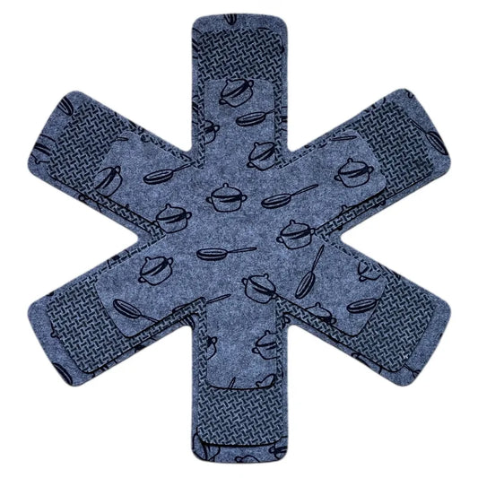 Carvallo Topfschutz Filzunderlägg | Värmeresistent & Rep-skydd | 3 Storlekar i Set | Grå