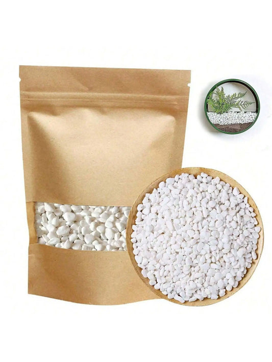 Carvallo Dekosteine Vit Mini | Dekorativ sten för Vaser, Bonsai & Sukkulenter | För Inomhus & Utomhus | Natursten