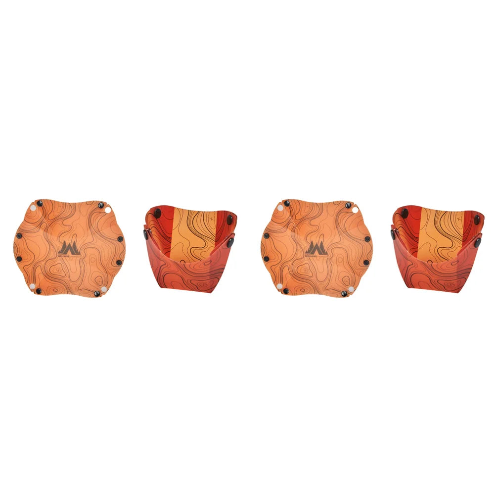 Carvallo Fällbart Utomhus-Service | Ultralätt & Återanvändbar | Livsmedelsäker & Platsbesparande | För Camping, Vandringsleder & Picknick