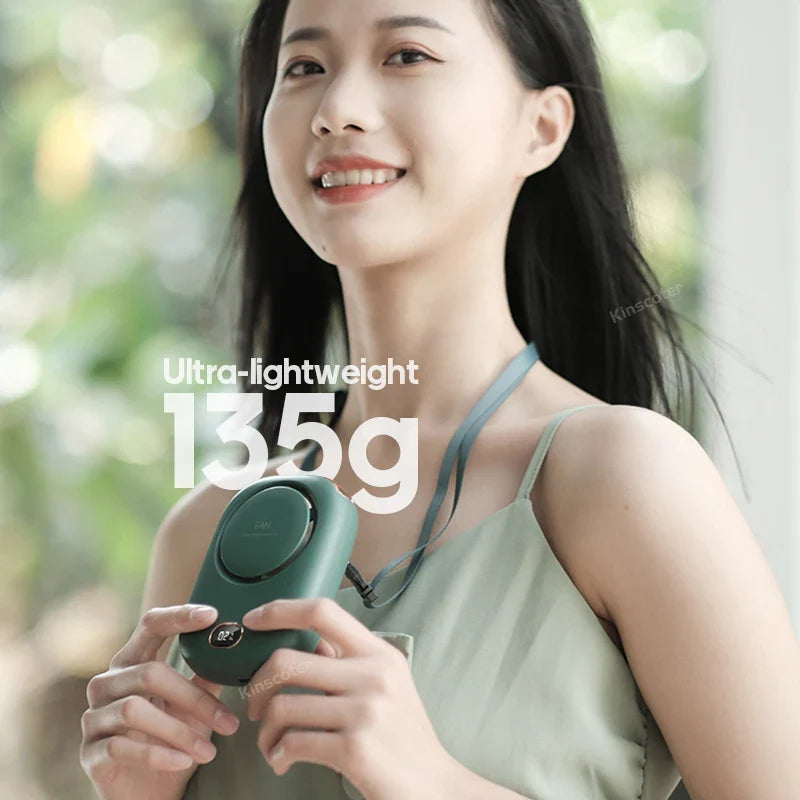 Carvallo Mini-fläkt | 3-stegs turbo | LED-display & batteri 2000 mAh | kompakt & uppladdningsbar