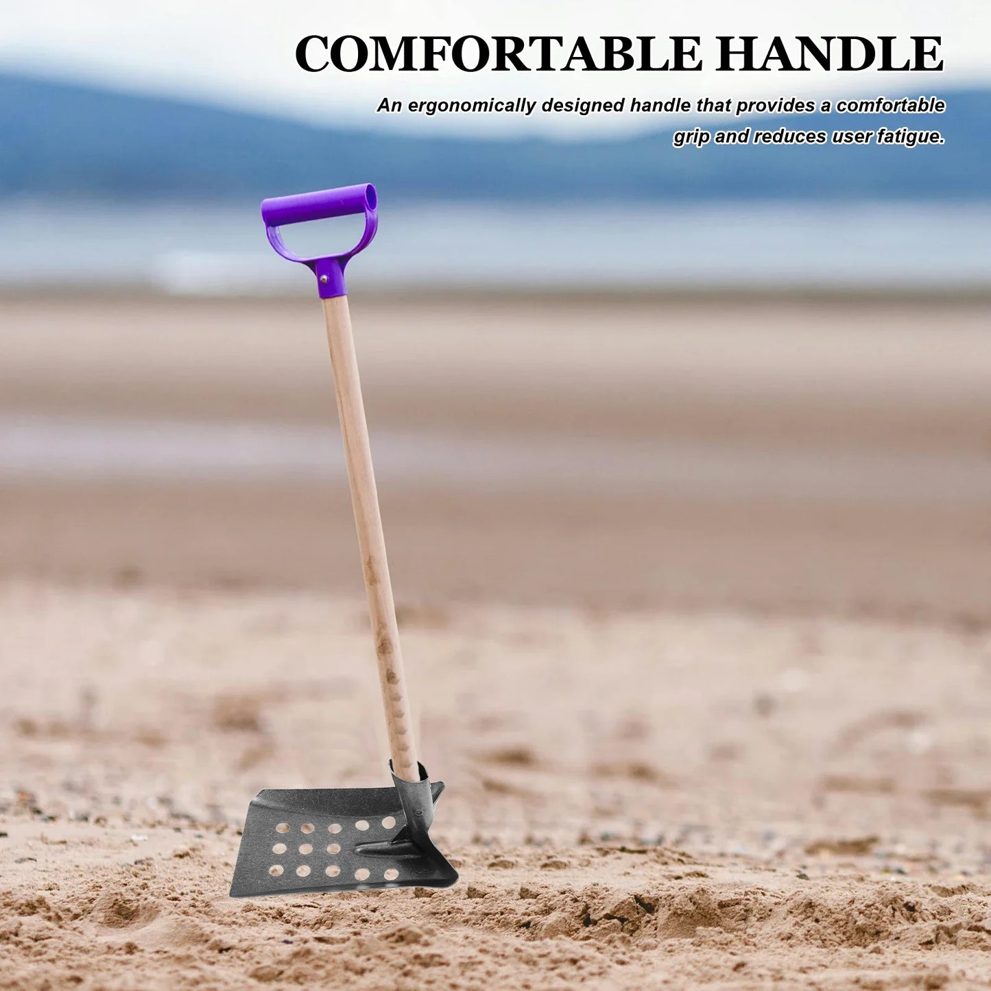 Carvallo SiebPro slamskopa med sikt | Robust metallskopa för avlopp, trädgård och bygg | Tillverkad av manganstål