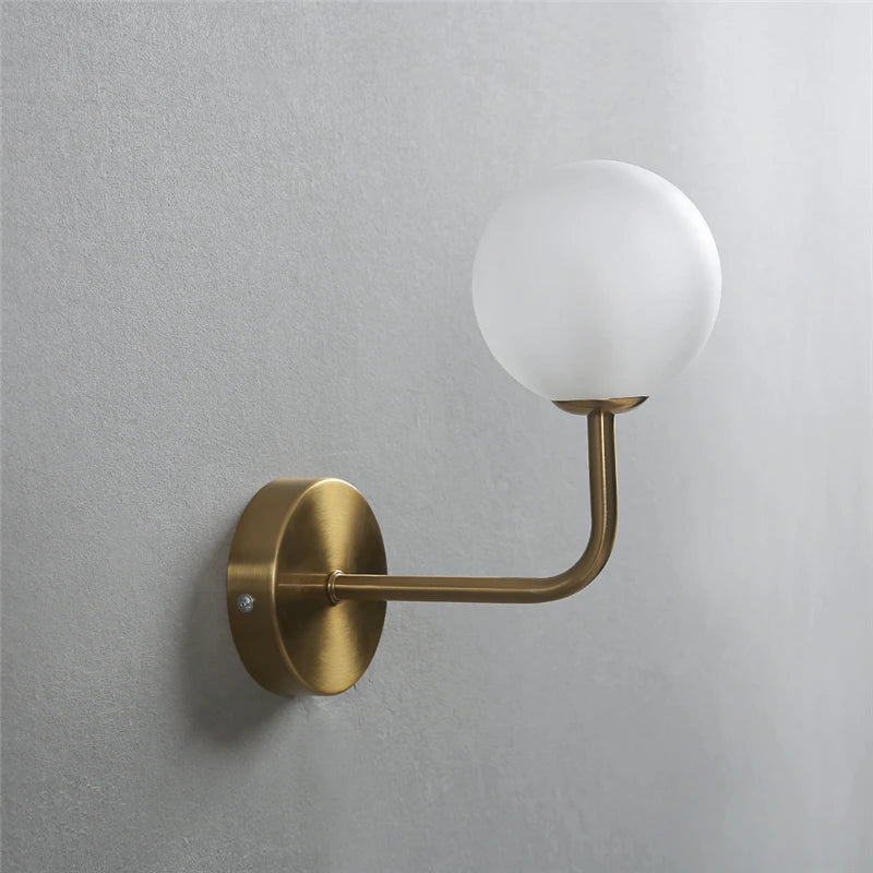 NordicLuxe - Glas Vägglampa - Modern LED Lampa för Sovrum och Vardagsrum