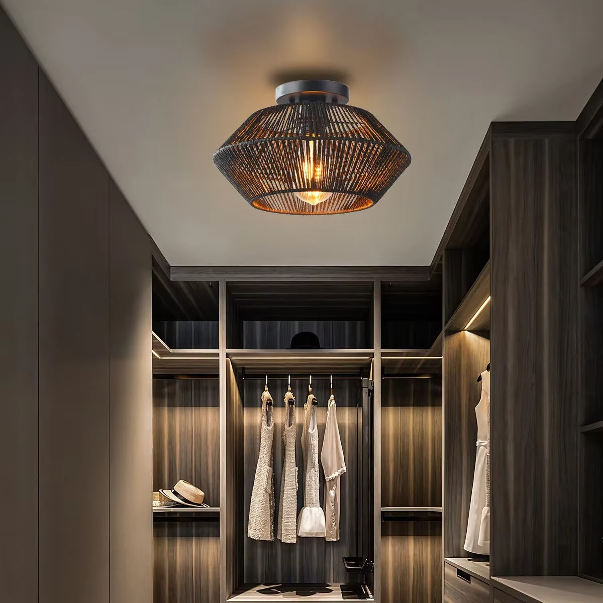 Texturerad bohemisk taklampa