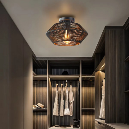 Texturerad bohemisk taklampa