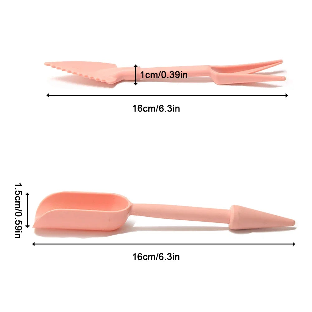 Carvallo Mini-Trädgårdsspade 2-pack | För bonsai, suckulenter & krukväxter | Ergonomisk & väderbeständig | 16 cm