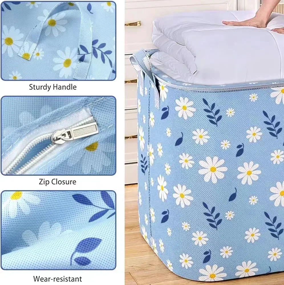 Carvallo Fällbar Förvaringsväska med stor kapacitet | För kläder, sängkläder & filtar | Platsbesparande organisatör