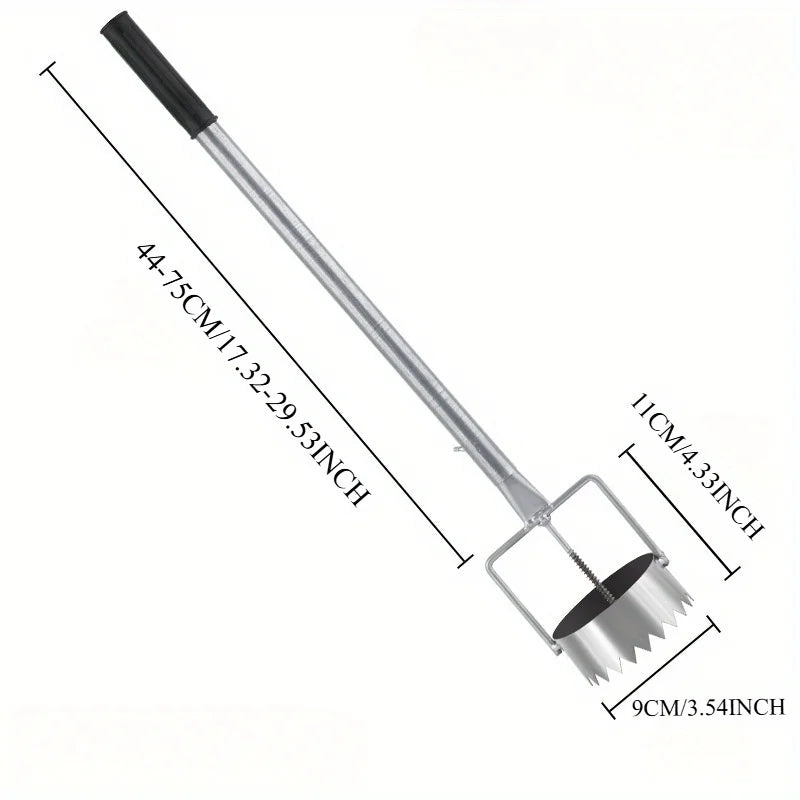 Carvallo Pro Folienhålare för växthus och trädgård | Ergonomisk och rostfri | Med avfallsfilm-krok | Rostfritt stål