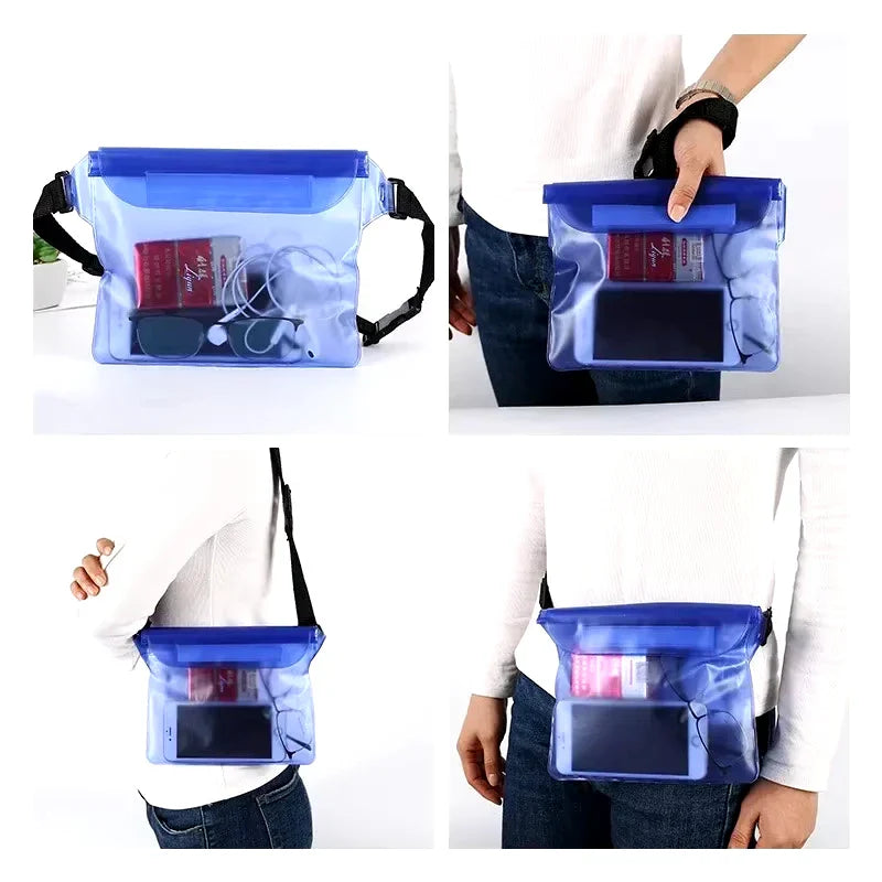 Carvallo Höftväska AquaSafeX | 3-faldig försegling | Transparent Dry Bag för smartphone & värdesaker | Justerbart band