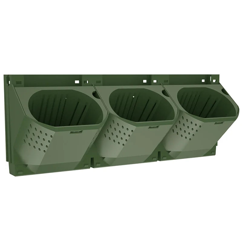 Carvallo WallBox Vertikal väggplanteringslåda av plast | 38×14×15 cm | För väggväxter & grönska | Modulsystem