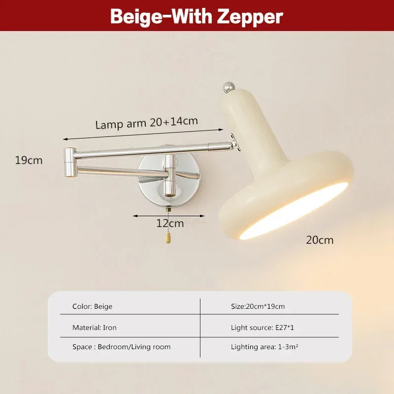 LichtSwing - Minimalistisk LED Vägglampa för Sovrum och Vardagsrum