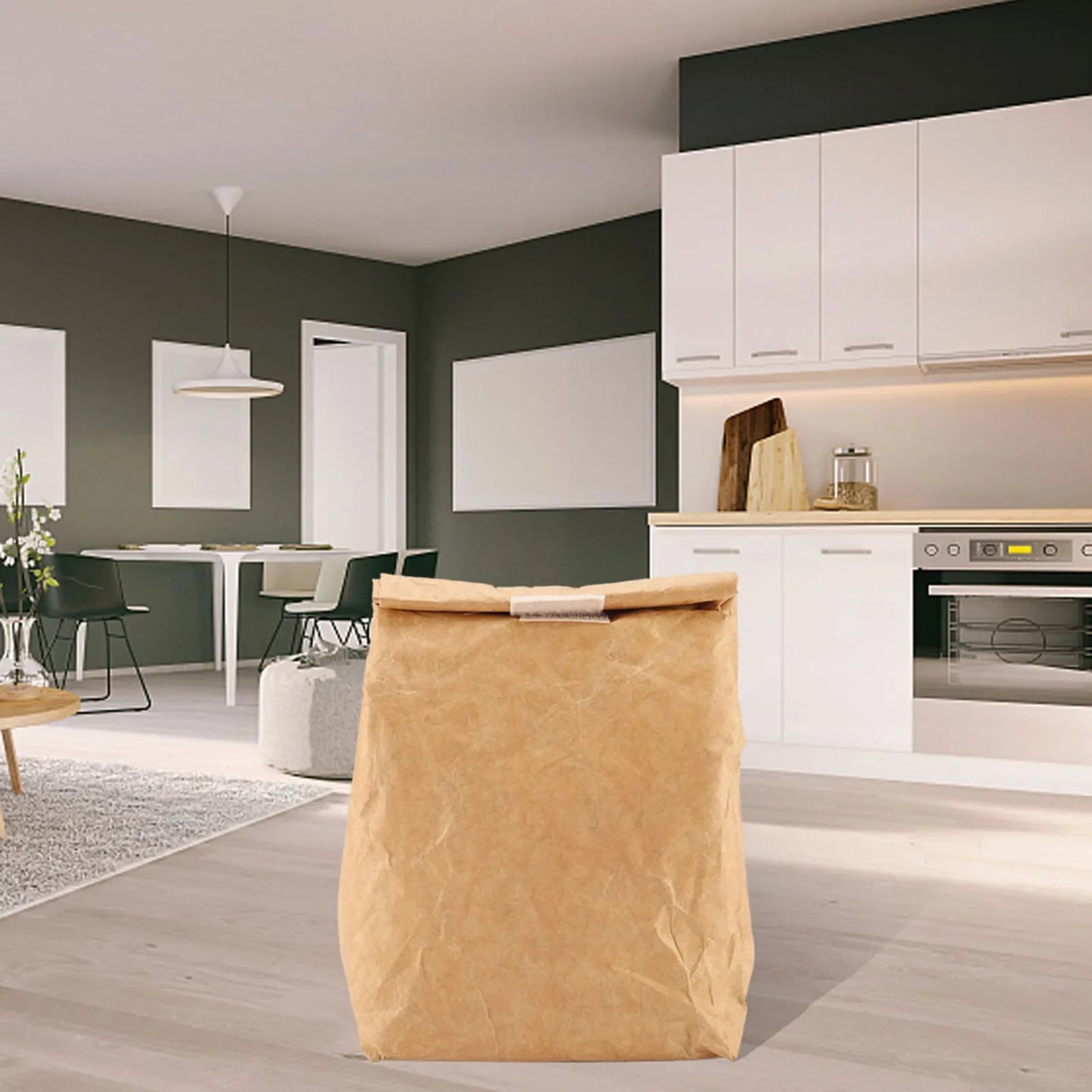 Carvallo Lunchbag | Isolerad & Vattentät Matväska | Av miljövänligt papermaterial | För Skola, Kontor & Picknick