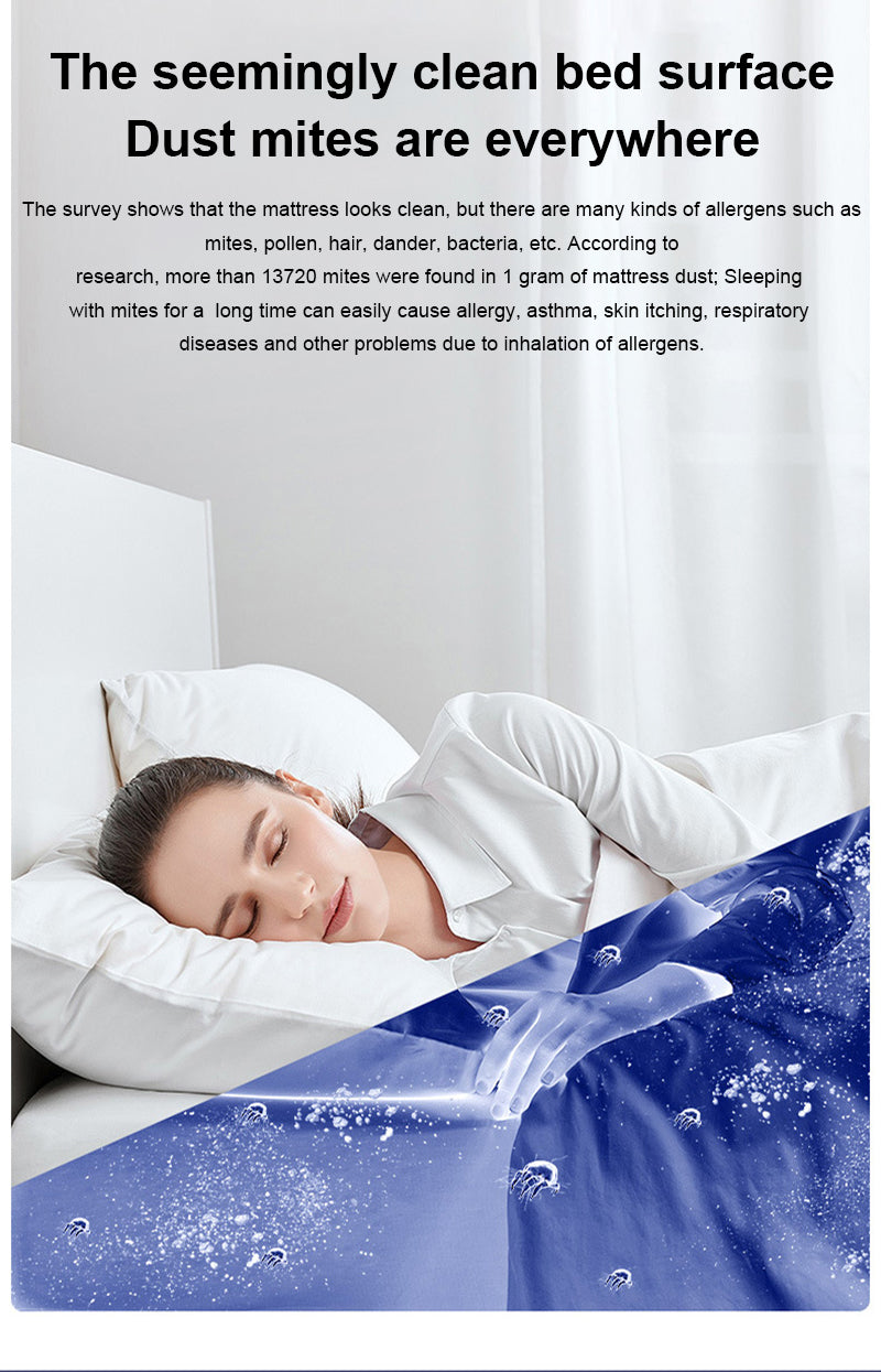 UV Madrass Dammsugare - Kraftfull Sugfunktion För Rengöring av Säng, Kuddar och Soffa
