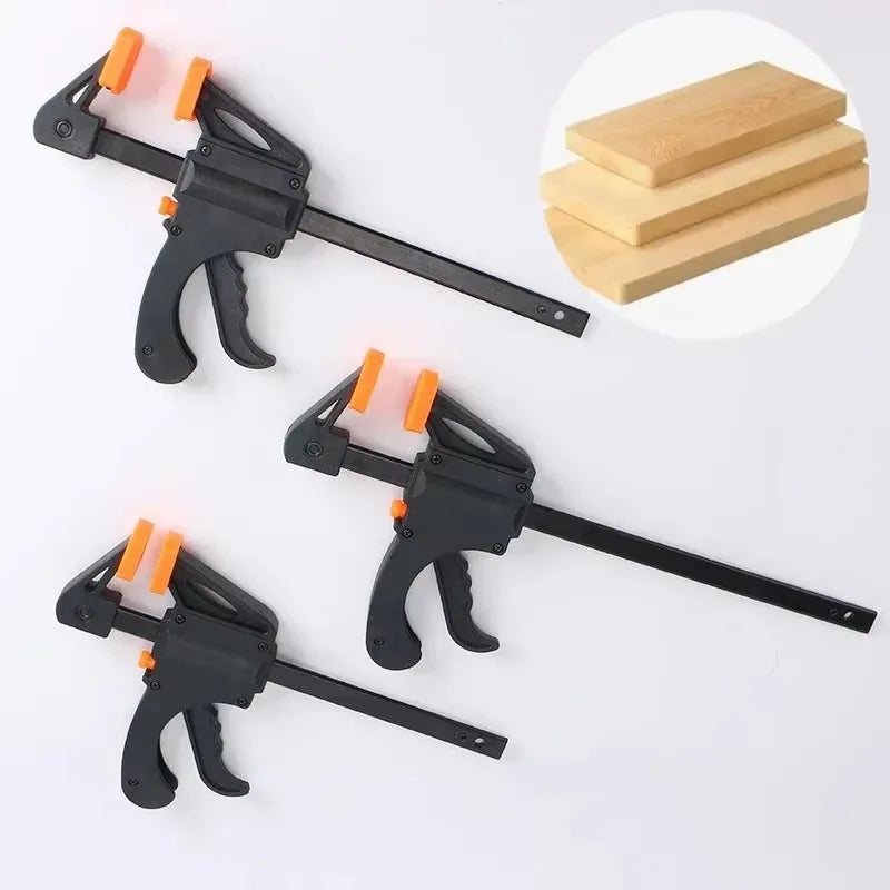 Carvallo Mini F-skruvklämma för träarbeten | Snabbspänningsklämma med spärrmekanism | 1 styck – Kompakt & robust