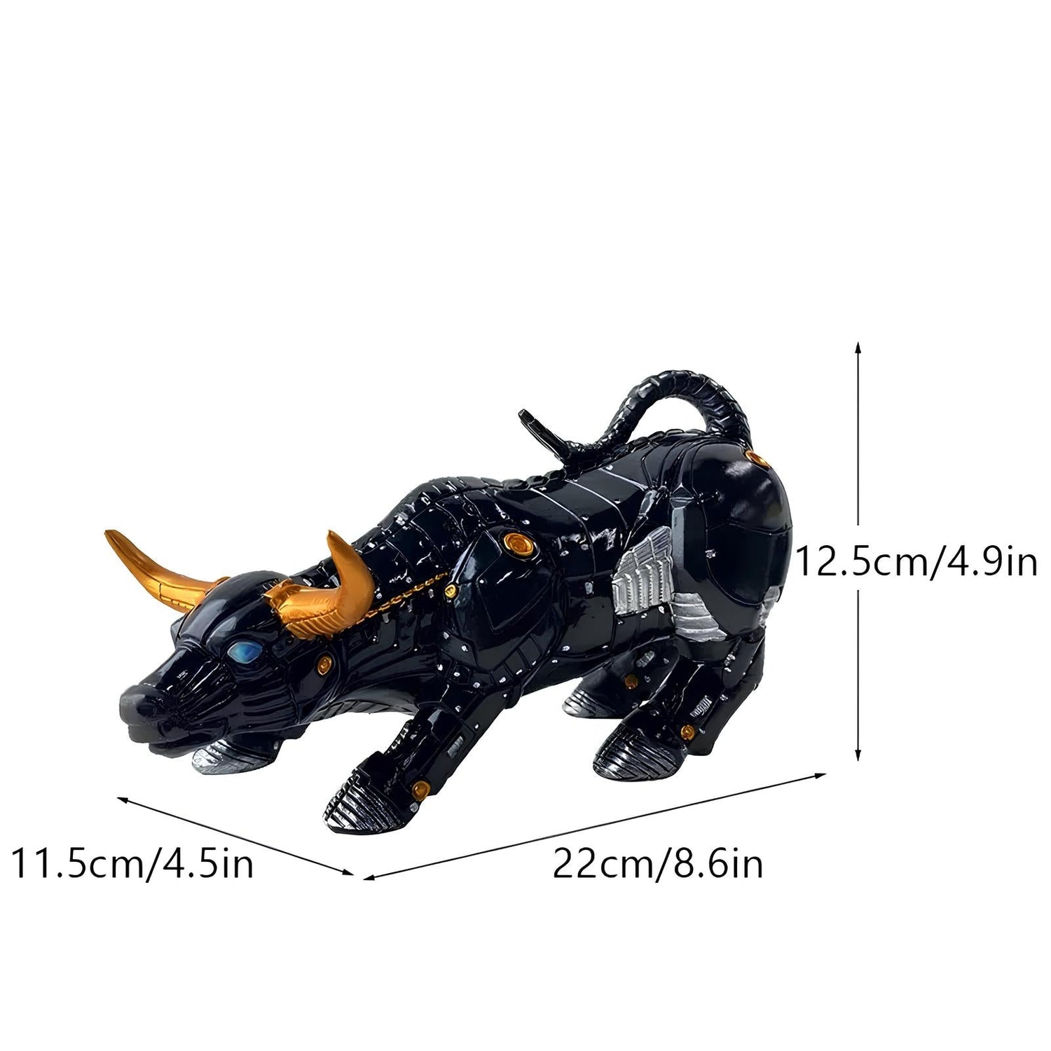 Elévo | Wall Street Bull Market Resin Ornament Feng Shui Wealth Figur Figurine