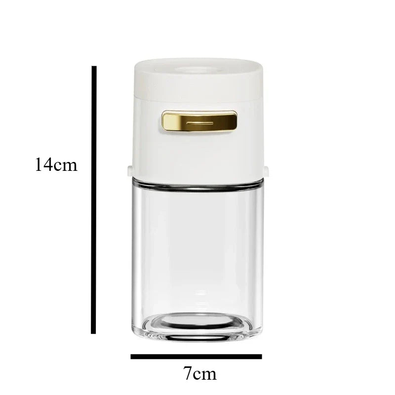 Carvallo Dosario | 180 ml Glasbehållare med pumpdispenser | Salt- & krydddispenser | Lufttät & stilren