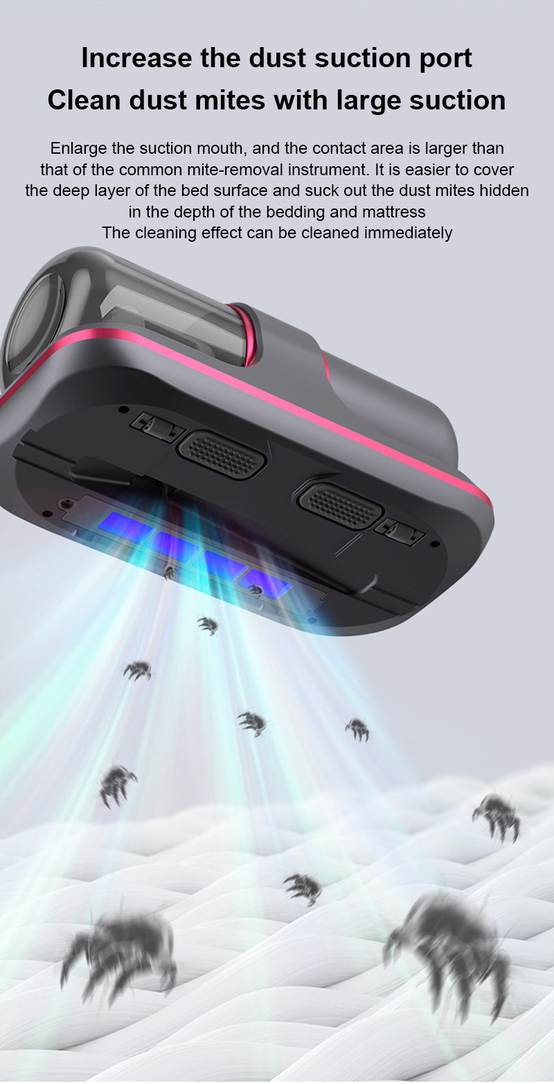 UV Madrass Dammsugare - Kraftfull Sugfunktion För Rengöring av Säng, Kuddar och Soffa