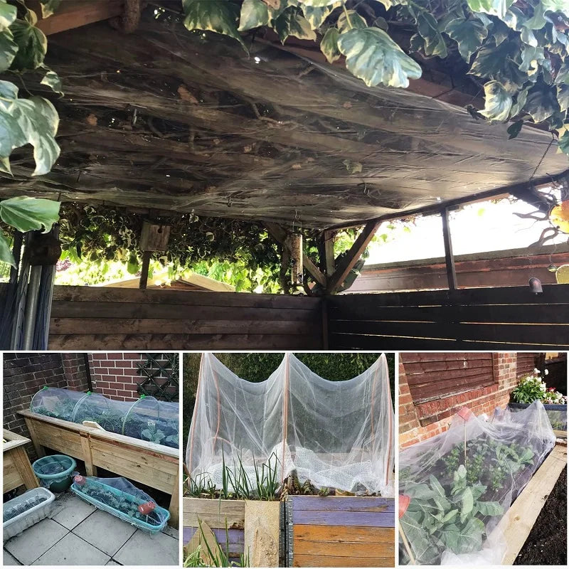 Carvallo grönsaks skyddsnät | Högdensitets insektsnät av polyeten | UV-beständig & luftgenomsläpplig | För odlingsbäddar & grönsaksodling