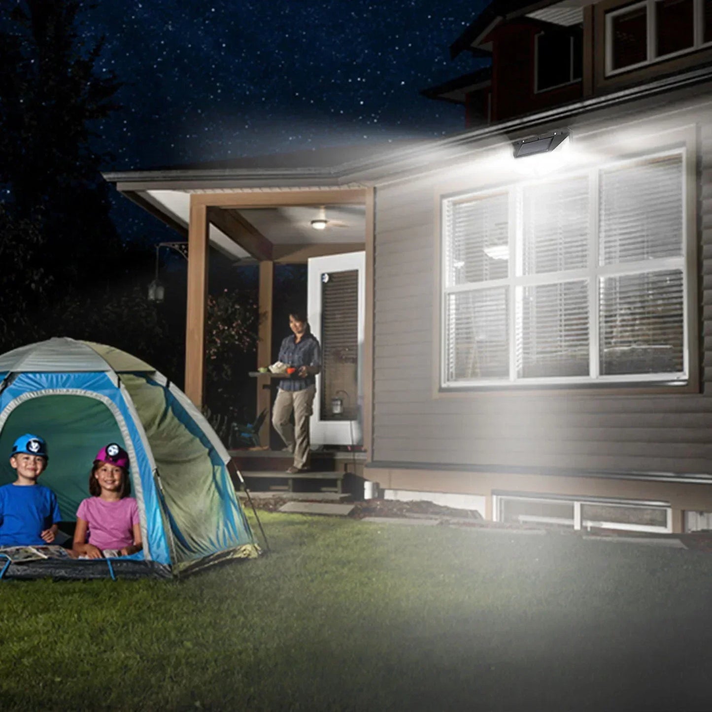 Automatiskt solarljus för utomhusbelysning