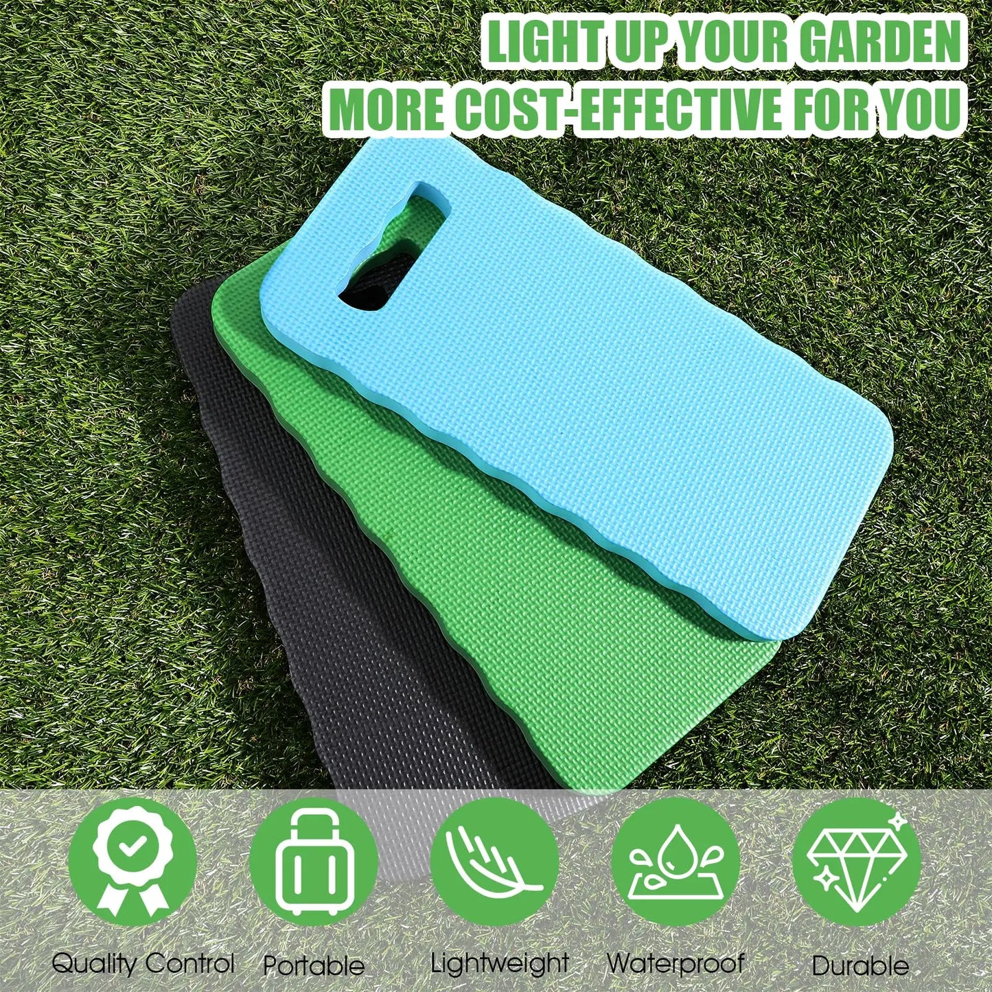 Carvallo FlexiComfort ProPad | EVA-skumgummi | Knä- & arbetsunderlag för trädgård, yoga, fitness & hushåll | 39×17×1,5 cm