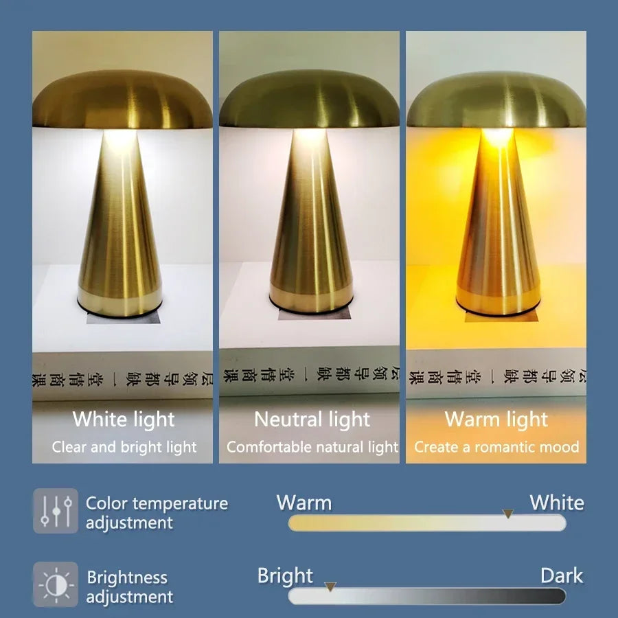 Uppladdningsbar trådlös svamp LED-skrivbordslampa med touchsensor
