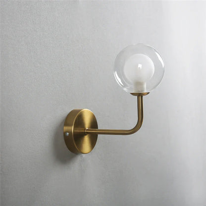NordicLuxe - Glas Vägglampa - Modern LED Lampa för Sovrum och Vardagsrum