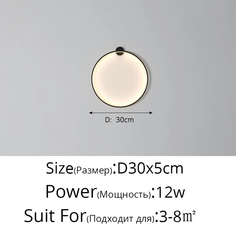 Måne LED Vägglampa – Modern Vägglampa för Sovrum, Vardagsrum och Hall