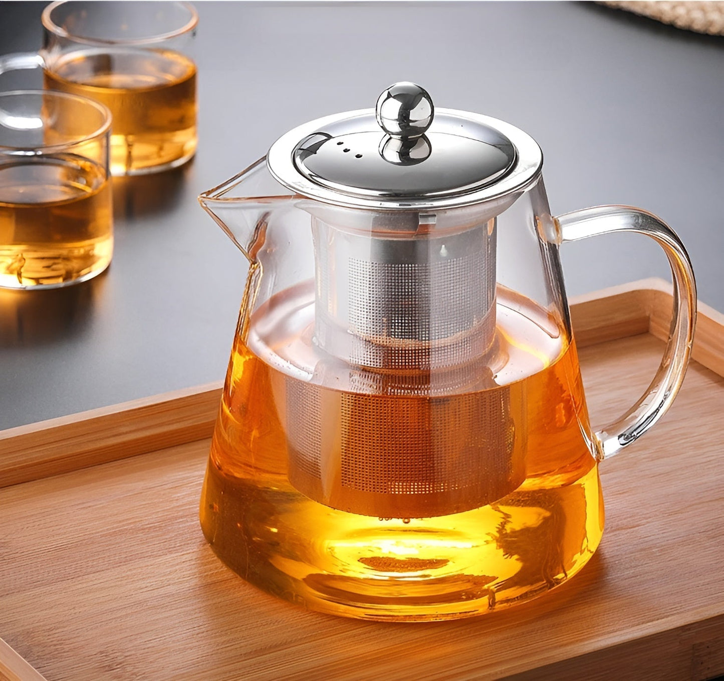 Carvallo Claritéa | Borosilikatglas | Med rostfritt stålfilter & trälock | Värmebeständig & diskmaskinssäker