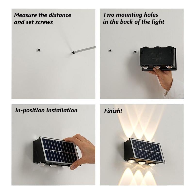 Solenergidriven Vägglampa – Energibesparande Utomhus LED-lampa