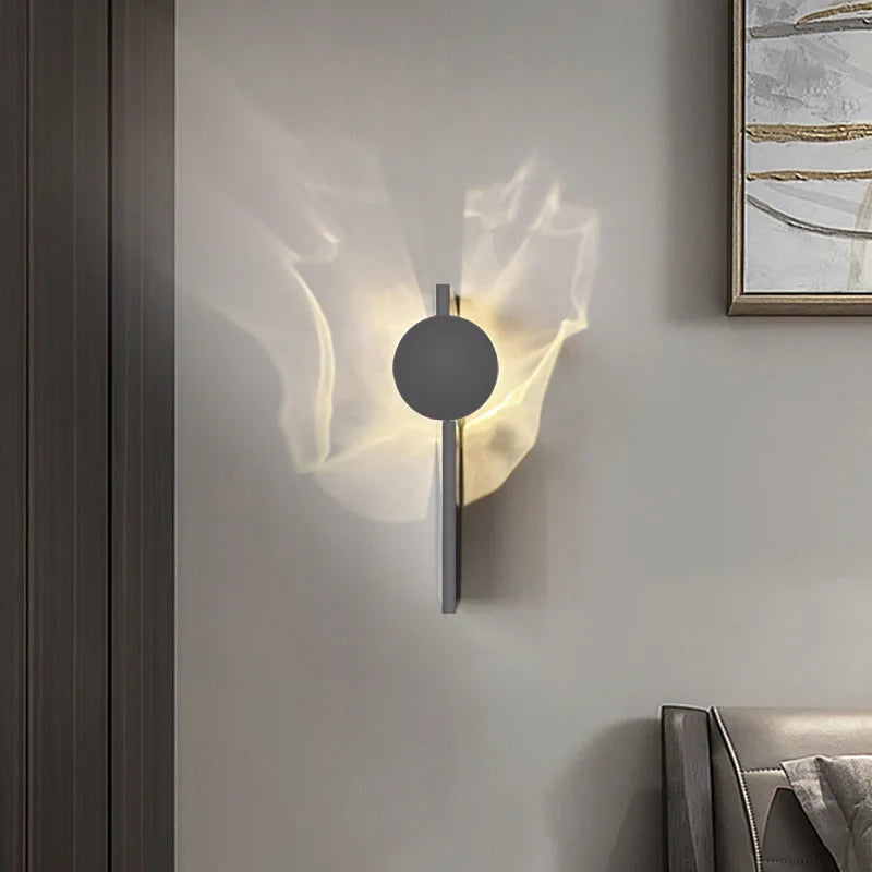 RippleGlow - Lyxig Roterande Vägglampa för Sovrum och Vardagsrum