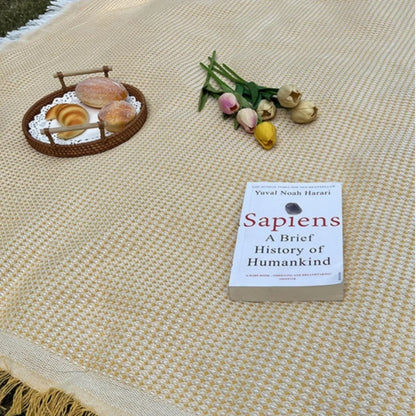 Boho Picknickfilt med fransar