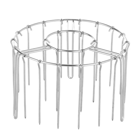 Carvallo Vertikal Spettshållare i rostfritt stål | För grill & luftfritös | Plats för 12/24/48 spett | 19 × 10 cm