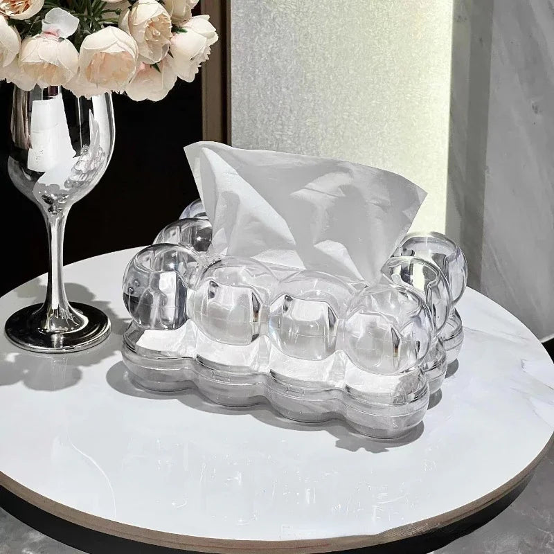 LumiScape Vävnadslåda – Skulptural Akryl Design Elegans
