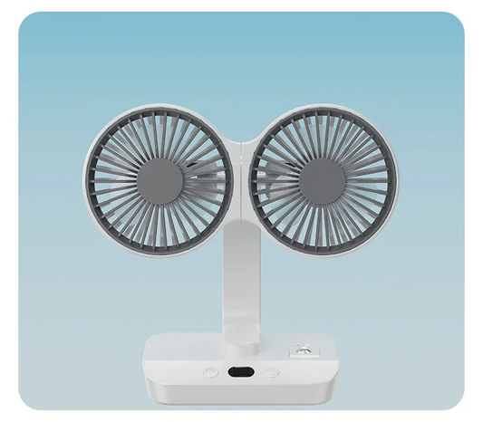 Carvallo Bordsfläkt Trådlös | 8000mAh Batteri | 90° Svängbar & 4-Stegs Vind | LED-Display & USB-Laddning