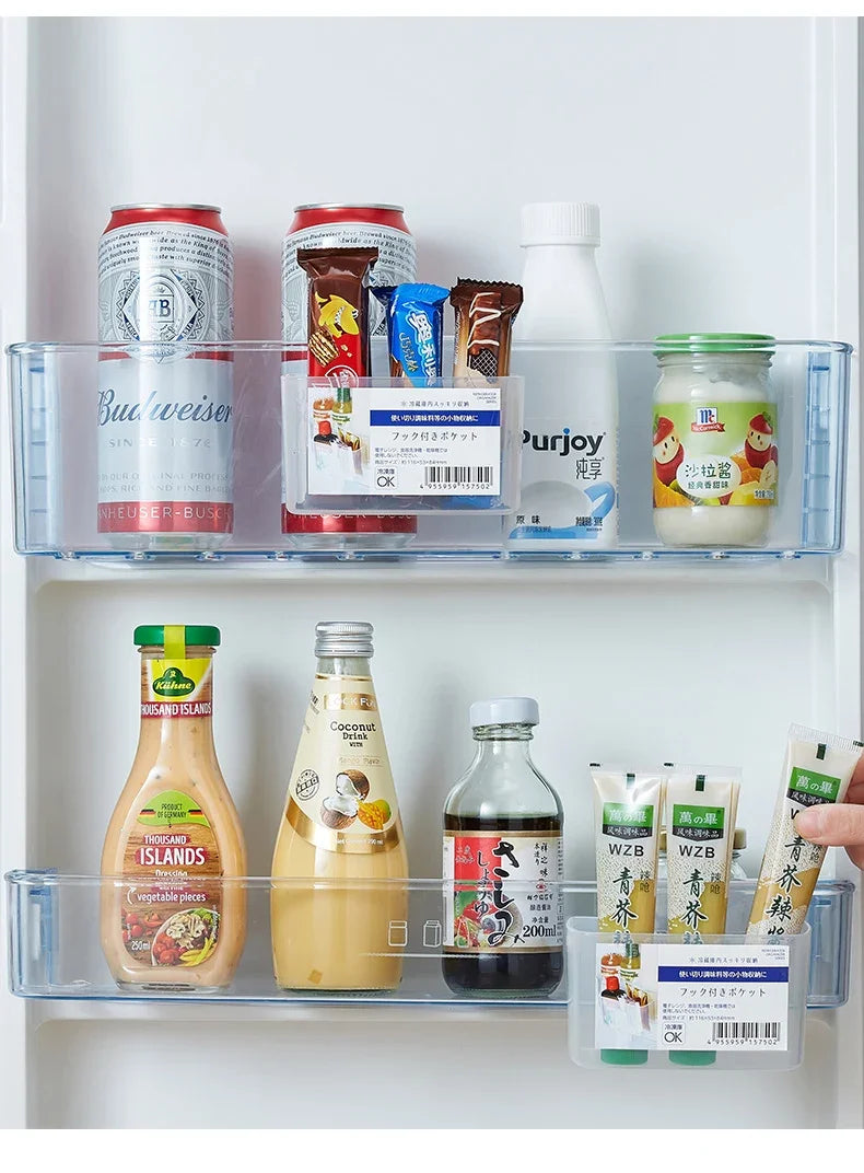 Carvallo Väggmonterad Förvaringslåda | Transparent & platsbesparande | För Kylskåp, Bad & Kök | 11 × 4 × 6,5 cm