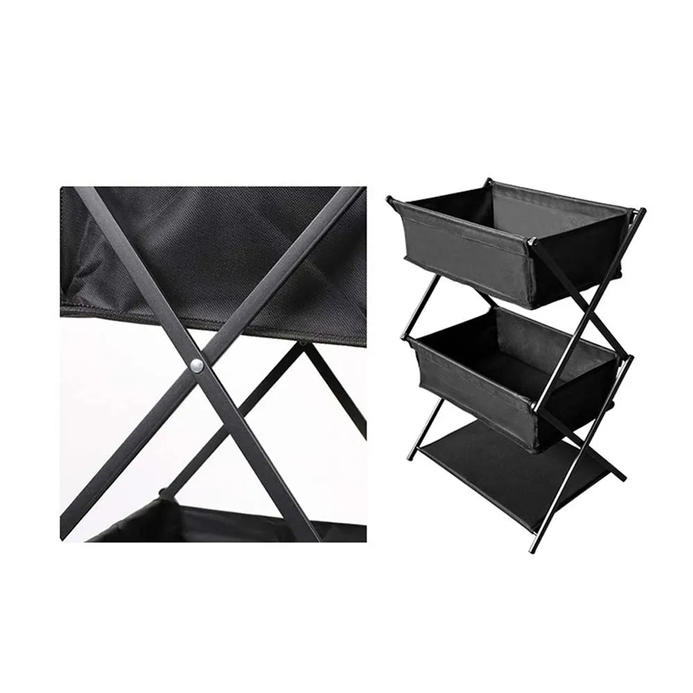 Carvallo Fällbart Campingregal | 3 Nivåer | Bärbar & Mångsidig | Perfekt för Picknick & Utomhus