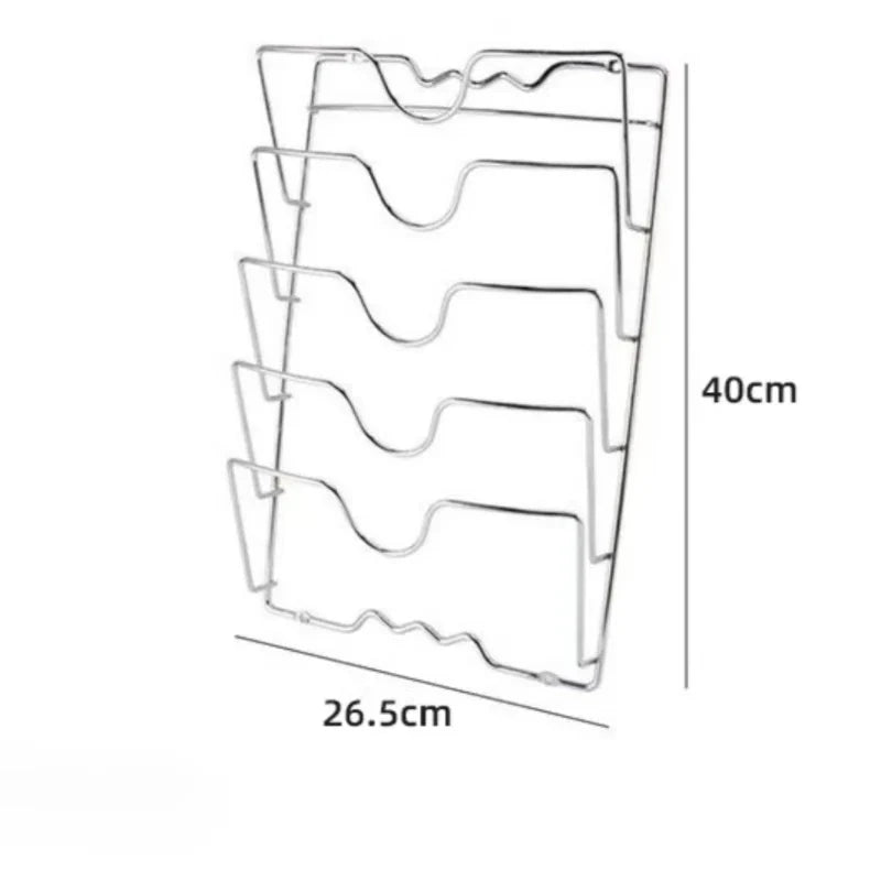 Carvallo WallLidMax | 5 nivåer | Rostfri & Platsbesparande | Vägghylla i metall