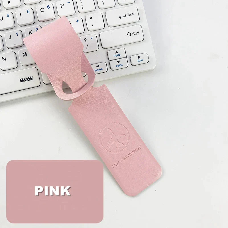 Carvallo Koffertagg i konstläder | Adressetikett för resebagage | Bagagetagg för väskor och väskor | 9 färger